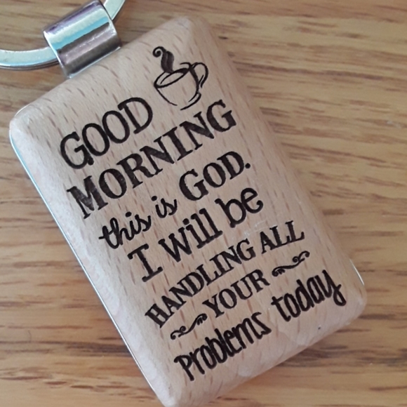 Unknown Accessories - NWT Cute Wood key chain inspirational mess…